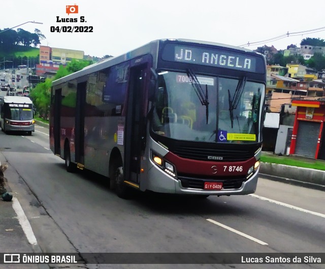 Transwolff Transportes e Turismo 7 8746 na cidade de São Paulo, São Paulo, Brasil, por Lucas Santos da Silva. Número da foto: #9730874.