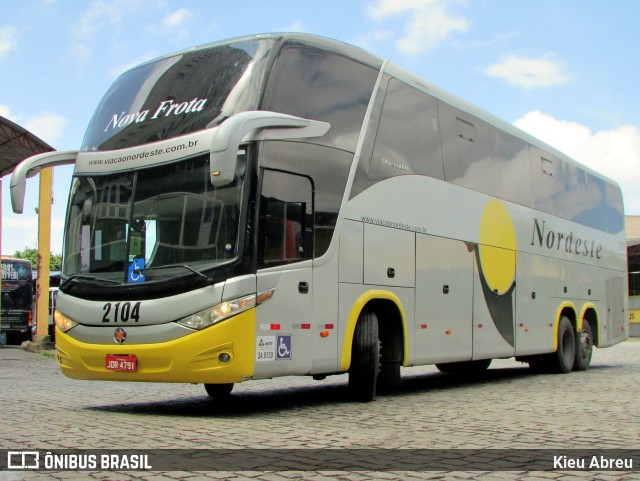 Viação Nordeste 2104 na cidade de Fortaleza, Ceará, Brasil, por Kieu Abreu. ID da foto: 9732869.