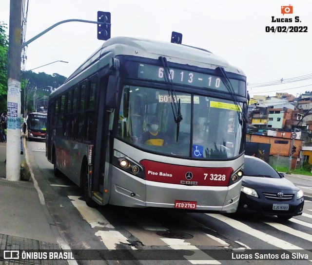 Viação Metrópole Paulista - Zona Sul 7 3228 na cidade de São Paulo, São Paulo, Brasil, por Lucas Santos da Silva. ID da foto: 9730872.