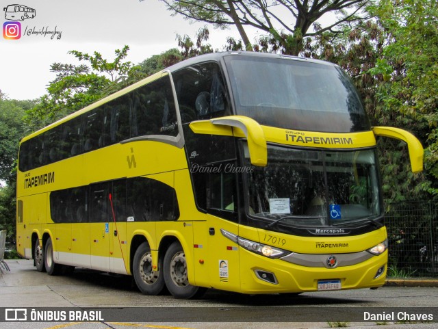 Viação Itapemirim 17019 na cidade de São Paulo, São Paulo, Brasil, por Daniel Chaves. ID da foto: 9730408.