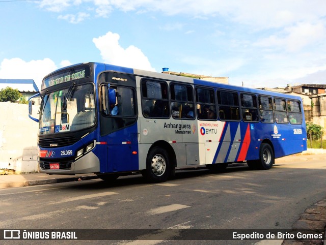 Auto Ônibus Moratense 26.059 na cidade de Francisco Morato, São Paulo, Brasil, por Espedito de Brito Gomes. Número da foto: #9734889.