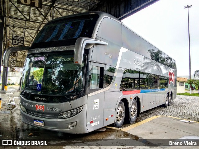 Auto Viação 1001 RJ 108.1143 na cidade de Campos dos Goytacazes, Rio de Janeiro, Brasil, por Breno Vieira. Número da foto: #9735285.