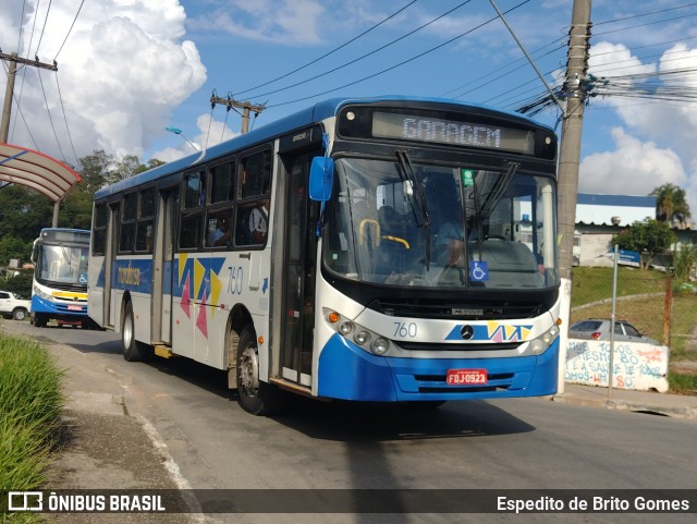Auto Ônibus Moratense 760 na cidade de Francisco Morato, São Paulo, Brasil, por Espedito de Brito Gomes. Número da foto: #9734914.