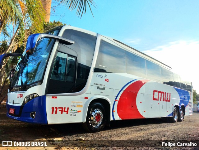 CMW Transportes 1174 na cidade de Bragança Paulista, São Paulo, Brasil, por Felipe Carvalho. Número da foto: #9735527.