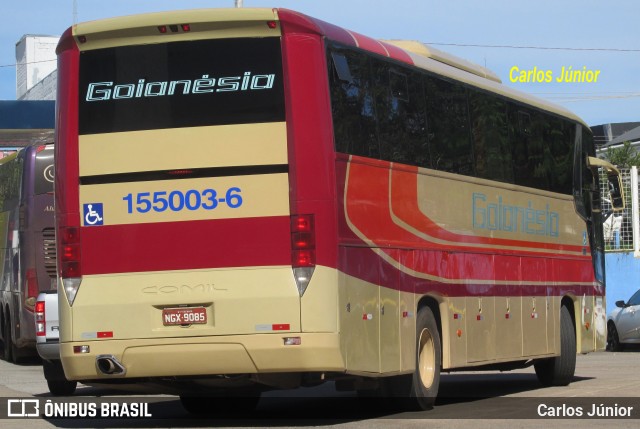 Auto Viação Goianésia 155003-6 na cidade de Goiânia, Goiás, Brasil, por Carlos Júnior. ID da foto: 9791248.