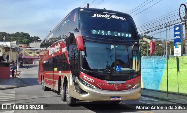 Santa Maria Fretamento e Turismo 1000 na cidade de São Bernardo do Campo, São Paulo, Brasil, por Marco Antonio da Silva. ID da foto: 9791022.