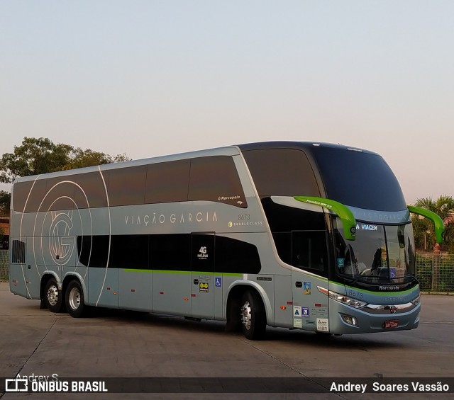 Viação Garcia 8673 na cidade de Curitiba, Paraná, Brasil, por Andrey  Soares Vassão. ID da foto: 9791440.