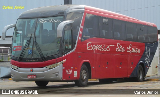 Expresso São Luiz 7620 na cidade de Goiânia, Goiás, Brasil, por Carlos Júnior. Número da foto: #9791704.