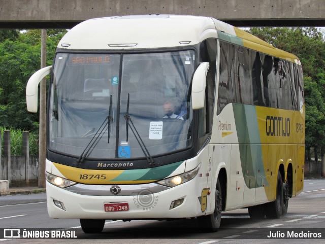 Empresa Gontijo de Transportes 18745 na cidade de Campinas, São Paulo, Brasil, por Julio Medeiros. ID da foto: 9790879.