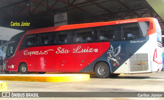 Expresso São Luiz 7630 na cidade de Goiânia, Goiás, Brasil, por Carlos Júnior. Número da foto: #9791445.