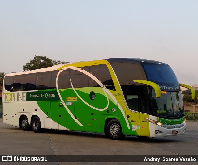 Expresso Princesa dos Campos 6334 na cidade de Curitiba, Paraná, Brasil, por Andrey  Soares Vassão. ID da foto: 9791431.