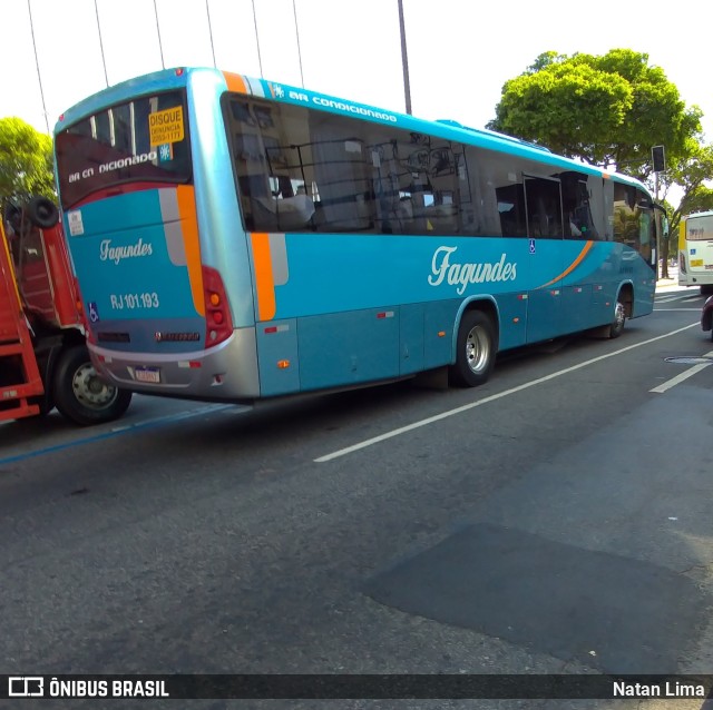 Auto Ônibus Fagundes RJ 101.193 na cidade de Rio de Janeiro, Rio de Janeiro, Brasil, por Natan Lima. ID da foto: 9818201.