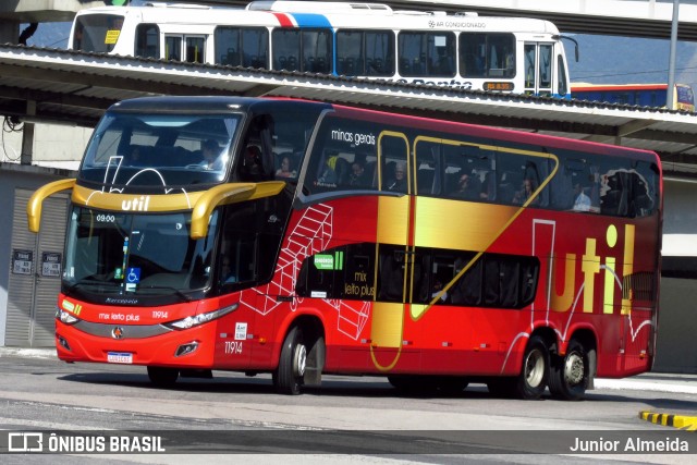 UTIL - União Transporte Interestadual de Luxo 11914 na cidade de Rio de Janeiro, Rio de Janeiro, Brasil, por Junior Almeida. ID da foto: 9818145.