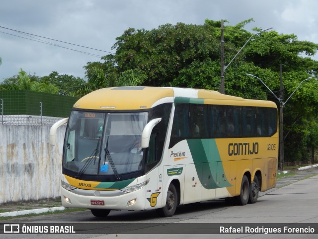 Empresa Gontijo de Transportes 18105 na cidade de Recife, Pernambuco, Brasil, por Rafael Rodrigues Forencio. ID da foto: 9818999.