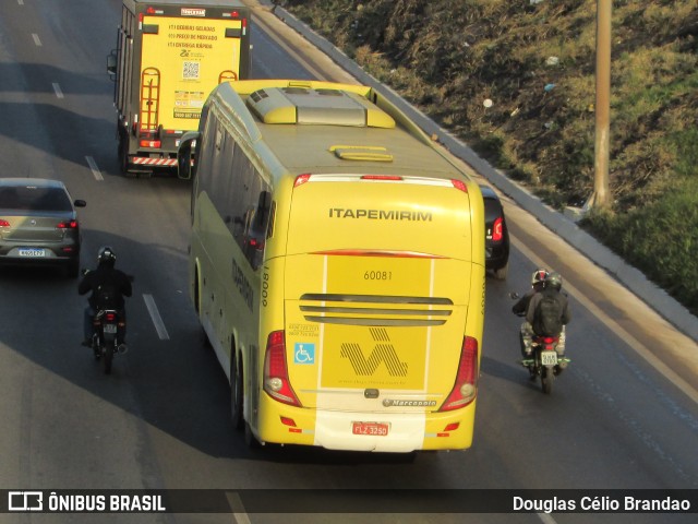 Viação Itapemirim 60081 na cidade de Belo Horizonte, Minas Gerais, Brasil, por Douglas Célio Brandao. Número da foto: #9818517.