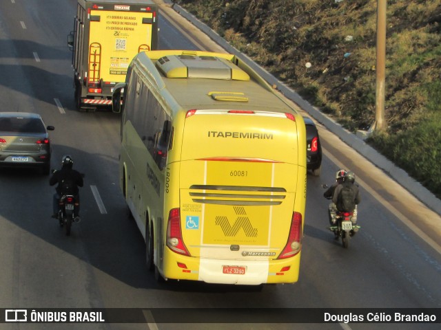 Viação Itapemirim 60081 na cidade de Belo Horizonte, Minas Gerais, Brasil, por Douglas Célio Brandao. ID da foto: 9818517.