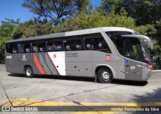 Empresa de Ônibus Pássaro Marron 45205 na cidade de São Paulo, São Paulo, Brasil, por Helder Fernandes da Silva. Número da foto: #9817167.