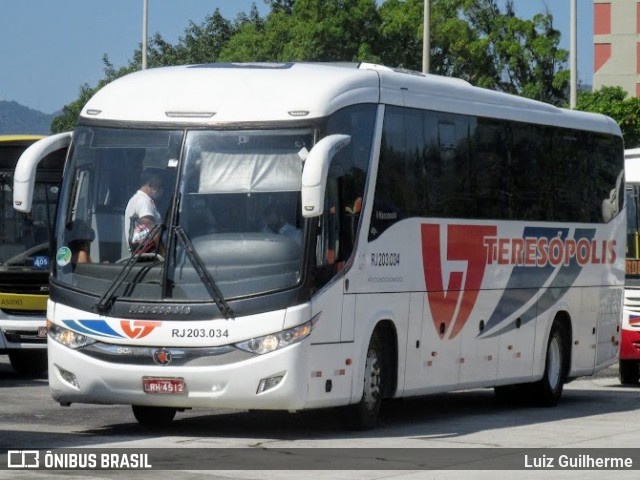 Viação Teresópolis RJ 203.034 na cidade de Rio de Janeiro, Rio de Janeiro, Brasil, por Luiz Guilherme. ID da foto: 9819825.