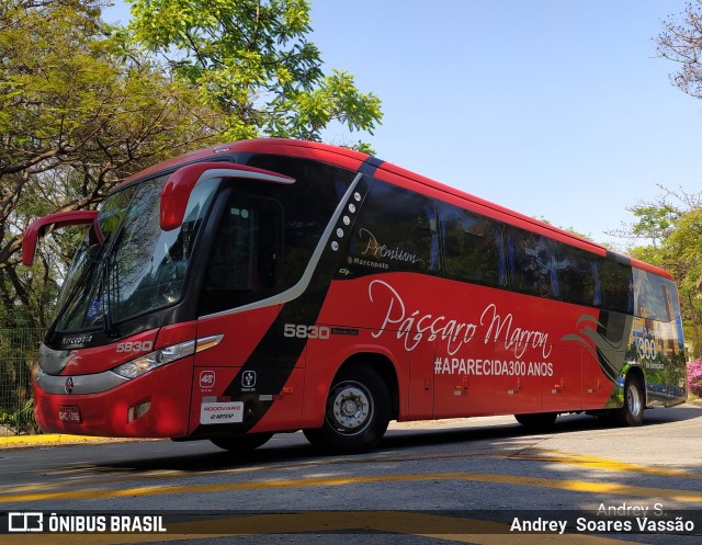 Empresa de Ônibus Pássaro Marron 5830 na cidade de São Paulo, São Paulo, Brasil, por Andrey  Soares Vassão. Número da foto: #9820991.