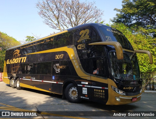 Auto Viação Gadotti 3017 na cidade de São Paulo, São Paulo, Brasil, por Andrey  Soares Vassão. ID da foto: 9820878.