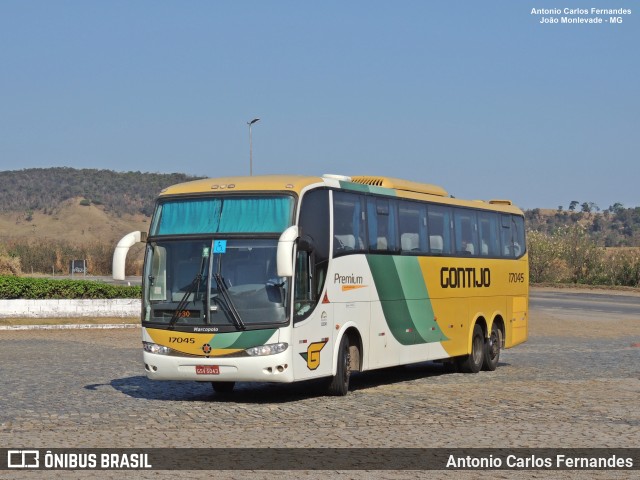 Empresa Gontijo de Transportes 17045 na cidade de João Monlevade, Minas Gerais, Brasil, por Antonio Carlos Fernandes. ID da foto: 9819252.