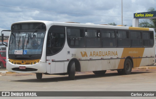 Viação Araguarina 3111 na cidade de Goiânia, Goiás, Brasil, por Carlos Júnior. ID da foto: 9822665.