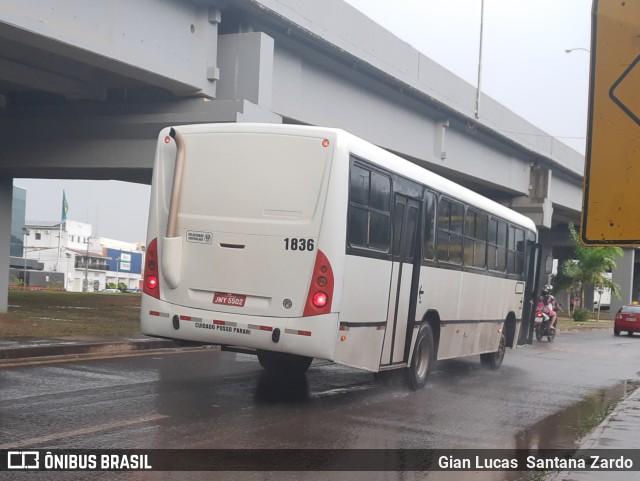 Transvida Transporte Coletivo 1836 na cidade de Ji-Paraná, Rondônia, Brasil, por Gian Lucas  Santana Zardo. Número da foto: #9821388.
