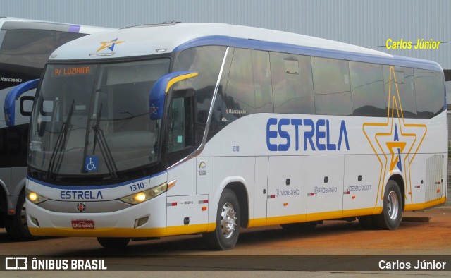 Viação Estrela 1310 na cidade de Goiânia, Goiás, Brasil, por Carlos Júnior. ID da foto: 9822772.