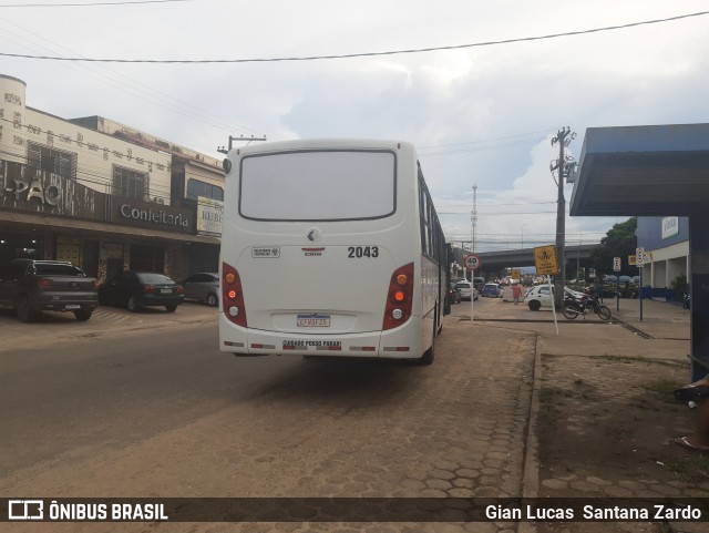 Transvida Transporte Coletivo 2043 na cidade de Ji-Paraná, Rondônia, Brasil, por Gian Lucas  Santana Zardo. Número da foto: #9825840.