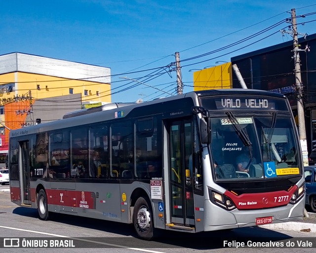 Viação Campo Belo 7 2777 na cidade de São Paulo, São Paulo, Brasil, por Felipe Goncalves do Vale. ID da foto: 9826596.