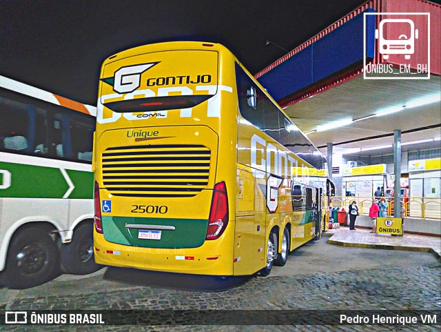 Empresa Gontijo de Transportes 25010 na cidade de João Monlevade, Minas Gerais, Brasil, por Pedro Henrique VM. ID da foto: 9824763.