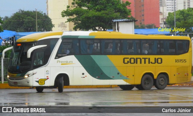 Empresa Gontijo de Transportes 18155 na cidade de Goiânia, Goiás, Brasil, por Carlos Júnior. ID da foto: 9824841.