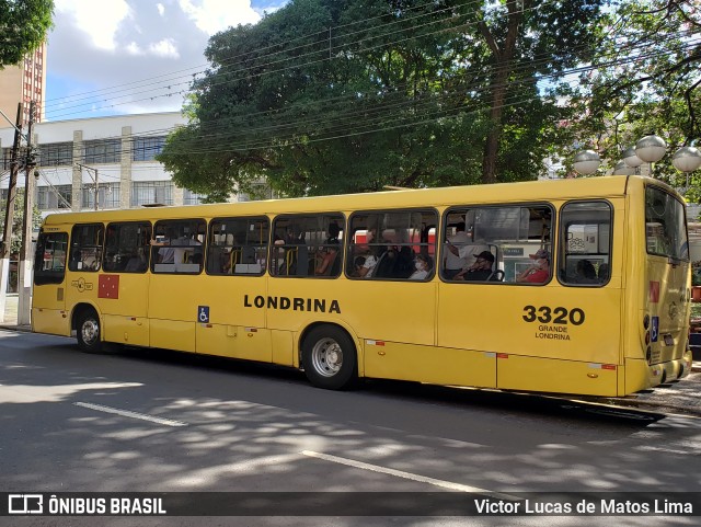 TCGL - Transportes Coletivos Grande Londrina 3320 na cidade de Londrina, Paraná, Brasil, por Victor Lucas de Matos Lima. ID da foto: 9825316.