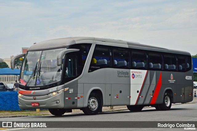 Empresa de Ônibus Pássaro Marron 45205 na cidade de São Paulo, São Paulo, Brasil, por Rodrigo Coimbra. ID da foto: 9823794.