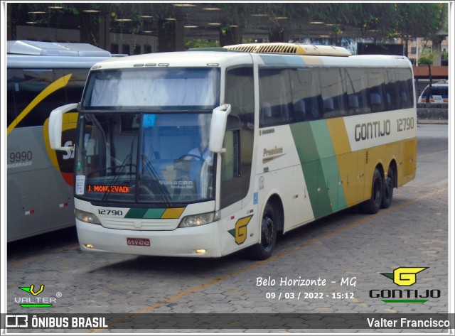 Empresa Gontijo de Transportes 12790 na cidade de Belo Horizonte, Minas Gerais, Brasil, por Valter Francisco. ID da foto: 9823379.