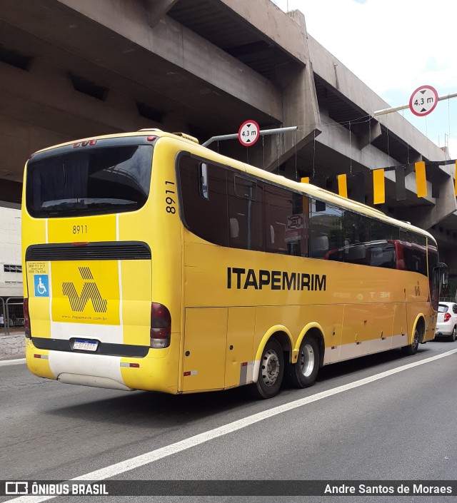 Viação Itapemirim 8911 na cidade de São Paulo, São Paulo, Brasil, por Andre Santos de Moraes. ID da foto: 9824730.