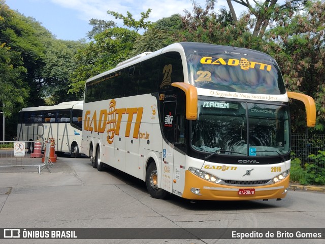 Auto Viação Gadotti 2016 na cidade de São Paulo, São Paulo, Brasil, por Espedito de Brito Gomes. ID da foto: 9830013.