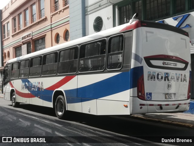 AMSA - Autotransportes Moravia 59 na cidade de Carmen, San José, San José, Costa Rica, por Daniel Brenes. Número da foto: #9828734.