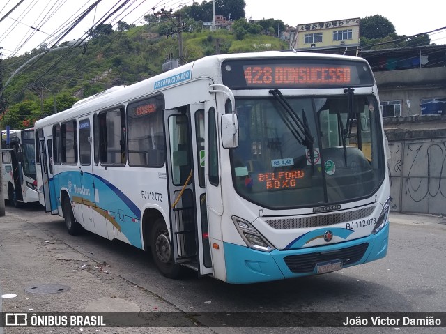 Auto Viação Vera Cruz - Belford Roxo RJ 112.073 na cidade de Rio de Janeiro, Rio de Janeiro, Brasil, por João Victor Damião. ID da foto: 9827729.