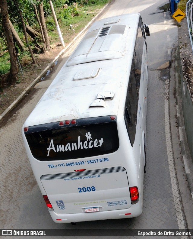 Amanhecer Transportes e Turismo 2008 na cidade de Caieiras, São Paulo, Brasil, por Espedito de Brito Gomes. Número da foto: #9827200.