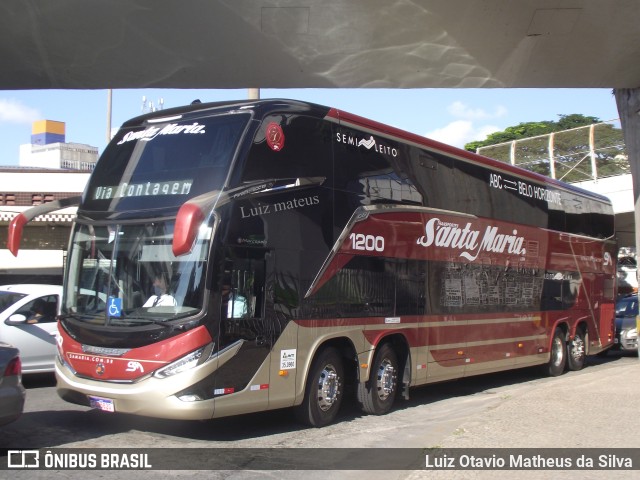 Santa Maria Fretamento e Turismo > Transportes Santa Maria(SP) 1200 na cidade de Belo Horizonte, Minas Gerais, Brasil, por Luiz Otavio Matheus da Silva. Número da foto: #9828565.