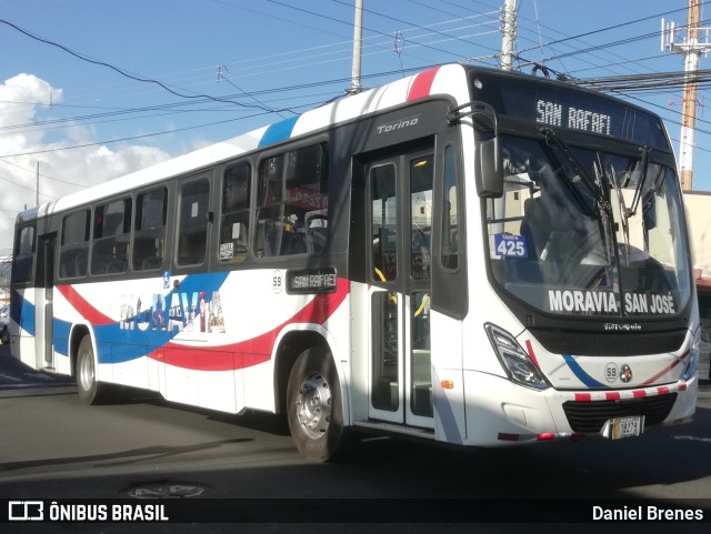 AMSA - Autotransportes Moravia 59 na cidade de San Vicente, Moravia, San José, Costa Rica, por Daniel Brenes. ID da foto: 9829150.