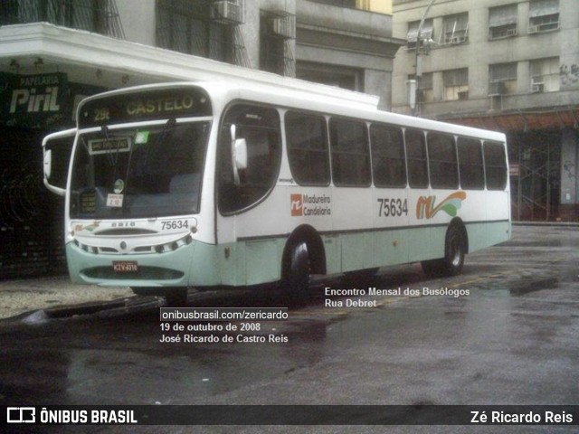 Viação Madureira Candelária 75634 na cidade de Rio de Janeiro, Rio de Janeiro, Brasil, por Zé Ricardo Reis. Número da foto: #9828612.
