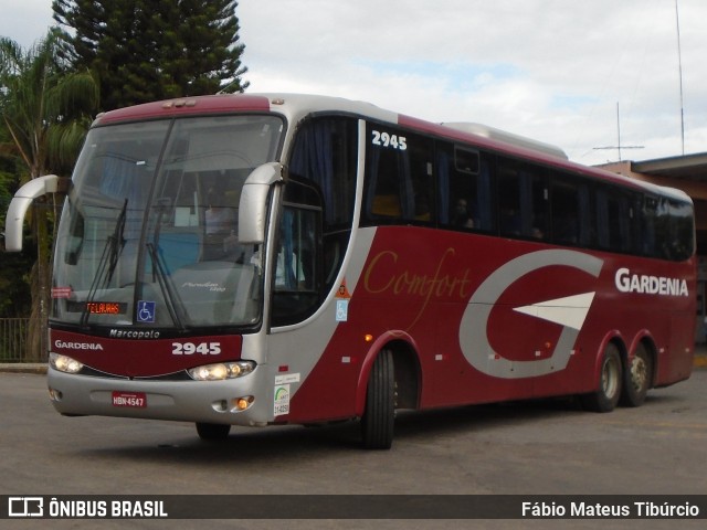 Expresso Gardenia 2945 na cidade de Três Corações, Minas Gerais, Brasil, por Fábio Mateus Tibúrcio. Número da foto: #9827689.