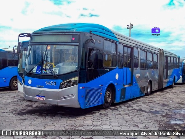 VB Transportes e Turismo 1420 na cidade de Campinas, São Paulo, Brasil, por Henrique Alves de Paula Silva. Número da foto: #9830138.