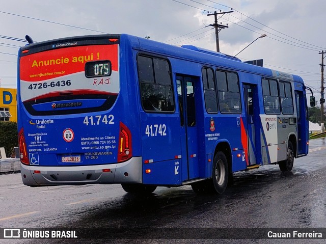 Radial Transporte Coletivo 41.742 na cidade de Itaquaquecetuba, São Paulo, Brasil, por Cauan Ferreira. ID da foto: 9830519.