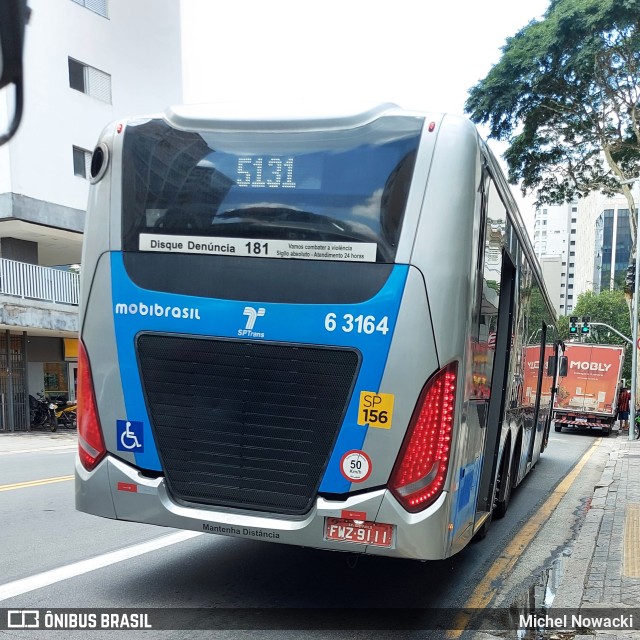 Viação Paratodos > São Jorge > Metropolitana São Paulo > Mobibrasil 6 3164 na cidade de São Paulo, São Paulo, Brasil, por Michel Nowacki. ID da foto: 9830309.