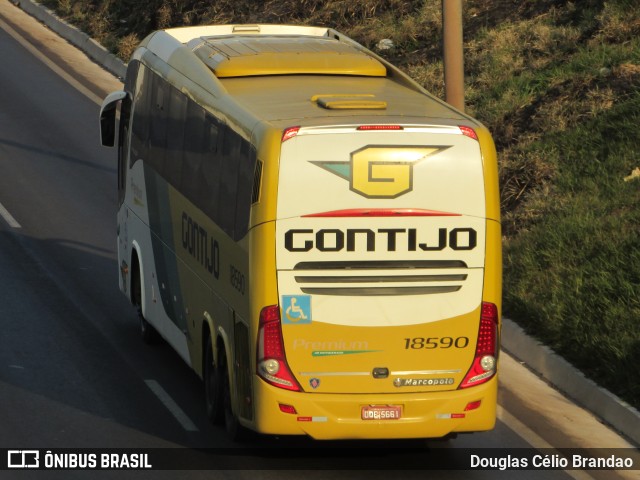 Empresa Gontijo de Transportes 18590 na cidade de Belo Horizonte, Minas Gerais, Brasil, por Douglas Célio Brandao. Número da foto: #9832618.