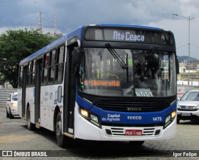 Capital do Agreste Transporte Urbano 1475 na cidade de Caruaru, Pernambuco, Brasil, por Igor Felipe. ID da foto: 9831623.