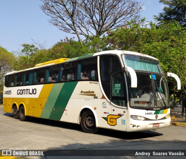 Empresa Gontijo de Transportes 14195 na cidade de São Paulo, São Paulo, Brasil, por Andrey  Soares Vassão. ID da foto: 9830629.